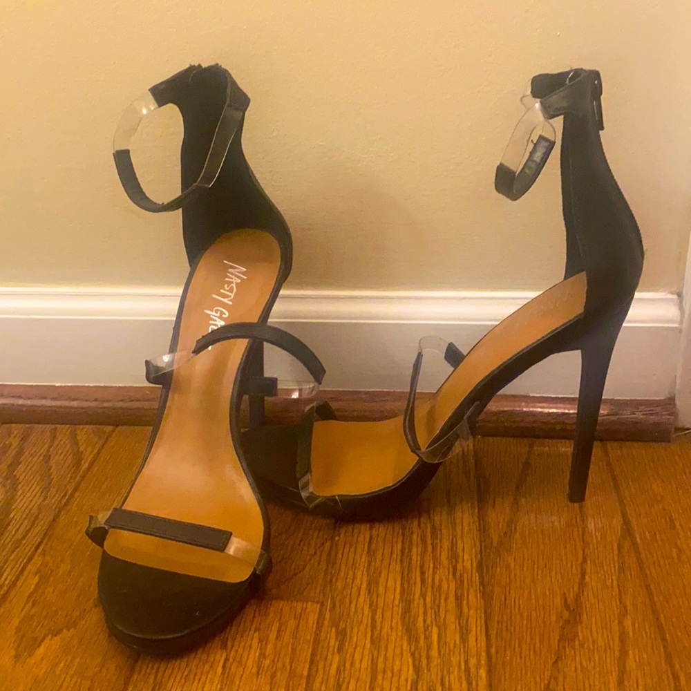 Nasty Gal, black heel, women size 9, 4.2inch heel